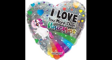 Witbaard Folieballon More Than Unicorns Junior 46 Cm Zilver