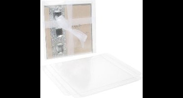 Plastic Doosjes 15,6x1,6x15,4cm Kristalhelder (25 stuks)
