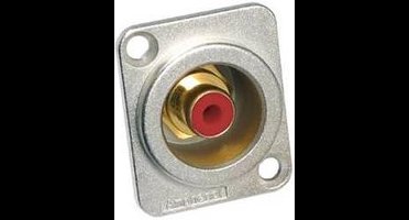 Amphenol ACJD-RED Cinch-connector – Flensbus – 2-polig – Mono – Zilver-rood