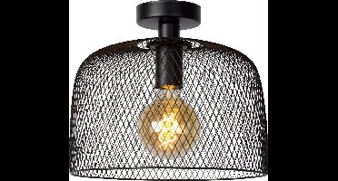Lucide MESH - Plafonnière - Ø 29,5 cm - 1xE27 - Zwart
