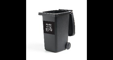 Container sticker Moederdag Quotes - CM - Moederdag quote ''mom of girls'' op een zwarte achtergrond Klikosticker - 40x40 cm - kliko sticker - weerbestendige containersticker