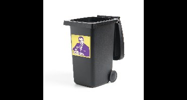 Container sticker Lezen illustratie - Een illustratie van een nette man die leest Klikosticker - 40x40 cm - kliko sticker - weerbestendige containersticker