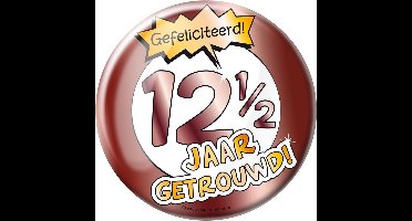 Paper dreams Button XL - 12,5 Jaar getrouwd - Vrolijk gekleurd