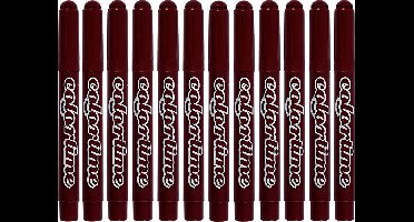 Colortime stift, 5 mm lijn, wijnrood, 12 stuks
