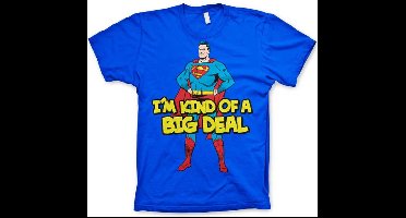 DC Comics Superman Heren Tshirt -M- I'm Kind Of A Big Deal Blauw