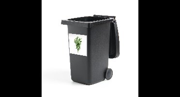 Container sticker Rozemarijn - Bosje verse rozemarijn op witte achtergrond - 40x40 cm - kliko sticker - weerbestendige containersticker