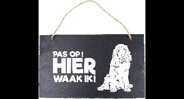 Paper Dreams Waakbord Cockerspaniël 15 X 25 Cm Leisteen Zwart