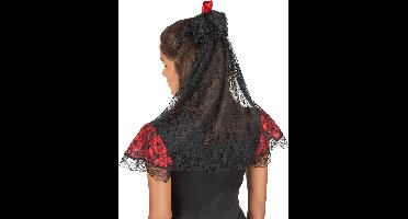 ESPA - Spaanse sluier met rode roos