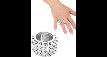 WIDMANN - Zilverkleurige punk ring voor vrouwen
