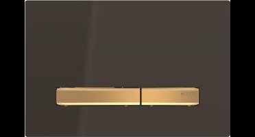 Bedieningsplaat Geberit Sigma 50 voor 2-toets Spoeling Messing Goud / Zwart