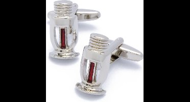 Manchetknopen - Sprinkler Brandweer Zilver en Rood