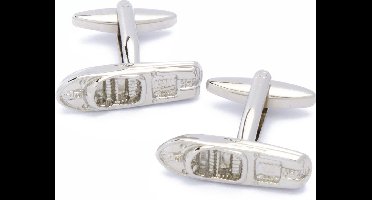 Manchetknopen - Speedboot Sloep Zilverkleurig