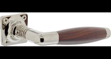 Intersteel Deurkruk Ton Palissander met vierkant rozet nikkel