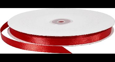 Satijnlint, B: 10 mm, rood, 100 m/ 1 rol