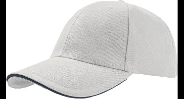 Atlantis Liberty Sandwich Heavy Brush Cotton 6 Panel Cap (Pack of 2) (Wit/Zwaar)