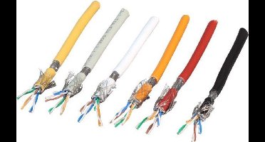 CAT7 sFTP kabel op rol 100 meter flexibele kern koper bruin