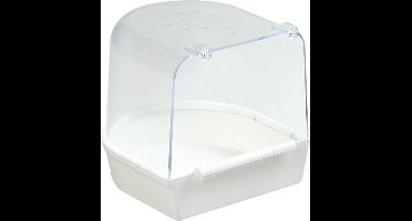 Flamingo - Vogel Badhuisje Groot - Wit - 14 x 13 x 14 cm