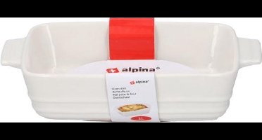 Alpina Ovenschaal 1 Liter Keramiek Wit