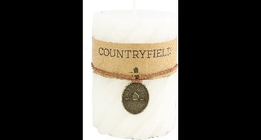 Countryfield Stompkaars met ribbel Wit Ø7 cm | Hoogte 10 cm