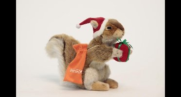 Eekhoorn met rode kerstmuts, tas & cadeautje 5967 lxbxh = 34x14x26cm