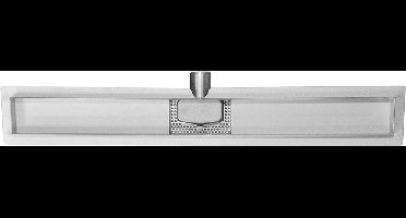 Wiesbaden Drain Douchegoot met Flens Zonder Rooster 80 cm. - RVS