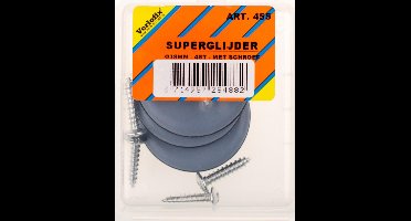 Verlofix Meubelglijder Schroef Diam.38mm Kunstst. Grijs 4stuks