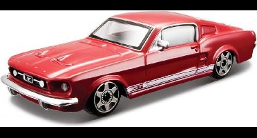 Bburago Ford Mustang - Modelauto - Schaal 1:43 - Rood