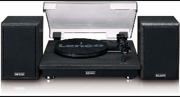 Lenco Platenspeler met Bluetooth - 2 externe Speakers - LS-100BK - Zwart