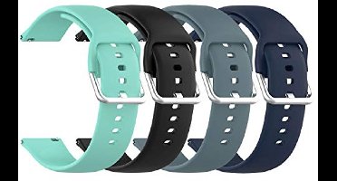 Vervangende Silikonbandjes voor Smartwatches - 4-Pack 22mm