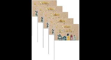 Folat Sinterklaas zwaaivlaggetje - 25x - Welkom Sint en Piet - 30 x 20 cm