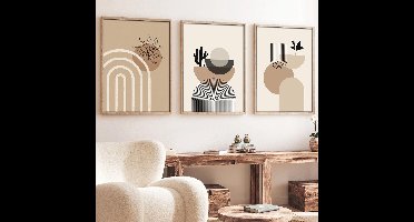 Asir - Decoratief MDF-Schilderij - Veelkleurig - 50 x 35 cm (Set van 3)