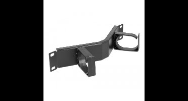 10 ″ kabelbeheerrouteringspaneel met 2 haken schuine schuine 1U zwart