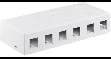 Uitvoerdoos | voor 6 Keystone modules | wit