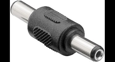 DC plug (m) - DC plug (m) koppelstuk - 5,5mm x 2,1mm / zwart