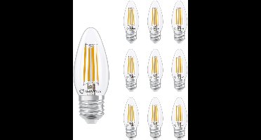 Ledvance LED Lamp B35 Filament E27 - 3.4W 470lm 2700K Ø35mm - Dimbaar - Geschikt voor wandlampen, kroonluchters, horeca - 10 stuks