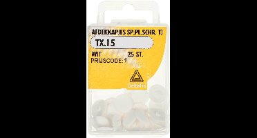 Deltafix - Afdekkap sp.pl.schr. tx15 wit 25st
