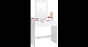 ApexArte® Make Up Tafel met Spiegel - Kaptafel voor Meisjes - Hollywood Spiegel met Verlichting