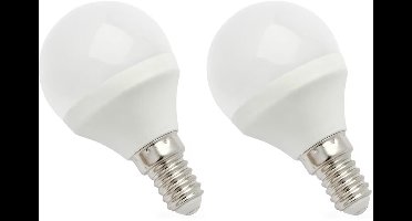 Spectrum LED Kogellamp E14 6W - 230V - 540 Lumen - 4000K Neutraal Wit - Natuurlijk Licht - Energiezuinig - 2 stuks