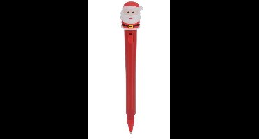 Home & Styling Oplichtende Pen - Kerstman - 17cm - Rood