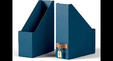 Leitz Puro Tijdschriftencassette - 100% Gerecycled Karton - Set van 2 - Donkerblauw