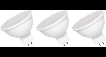 Spectrum LED Lamp GU5.3 6W - 12V - 570 Lumen - 4000K Neutraal Wit - Natuurlijk licht - Energiezuinig - 3 stuks