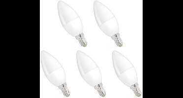 Spectrum LED Kaarslamp E14 6W - 230V - 560 Lumen - 6000K Koud wit - Helder daglicht - Energiezuinig - 5 stuks