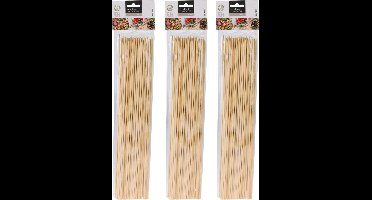Excellent Houseware BBQ Sate/spiesjes prikkers - 150x - bamboe hout - 40 cm - spiezen - satestokjes