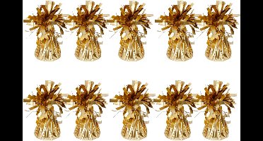 Folat Ballon gewichtjes - 10x - mat goud - 170 gram - helium ballontrosjes