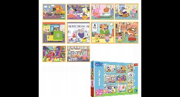 Peppa Pig puzzelset 10in1 - 329 stukjes - vanaf 4 jaar