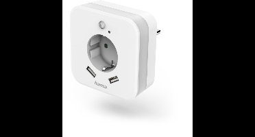 Hama Led-nachtlampje Met Stopcontact 2 USB-uitgangen Bewegings- En Lichtsensor