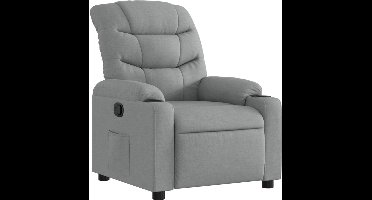 vidaXL - Fauteuil - verstelbaar - stof - lichtgrijs