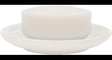 Boraboi® Elegant wit zeepbakje met steenlook voor stijlvolle badkamerinrichting