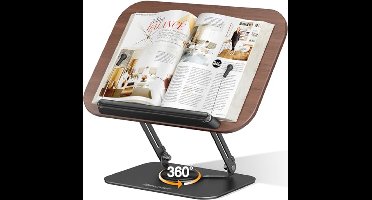 Boekenstandaard voor handsfree lezen, opvouwbare boekenhouder voor bureau, displaystandaard voor kantoor en keuken, geschikt voor kookboeken, studieboeken, tijdschriften en tablets
