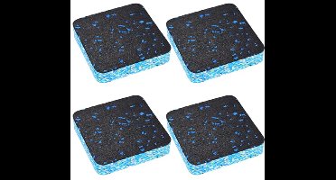 Geluidsisolatiepads voor wasmachines en drogers, set van 4, 10 x 10 x 2 cm, anti-trillingsmat, rubber